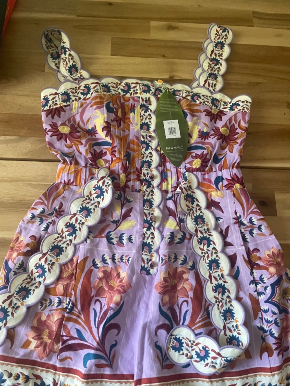 Lilac Flower Tiles Romper - Picture 2 of 2